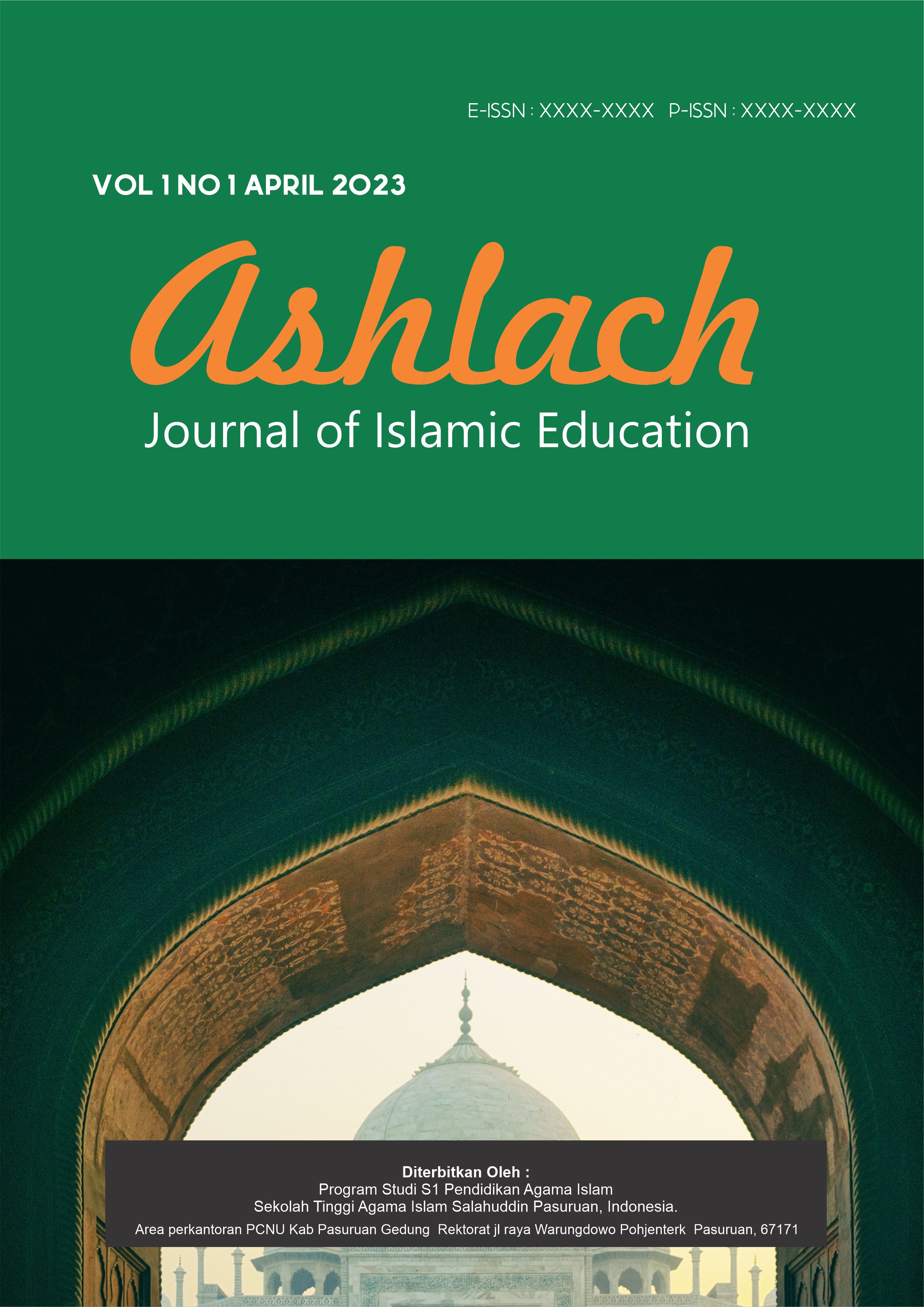 Ashlach : Journal of Islamic Education Cover