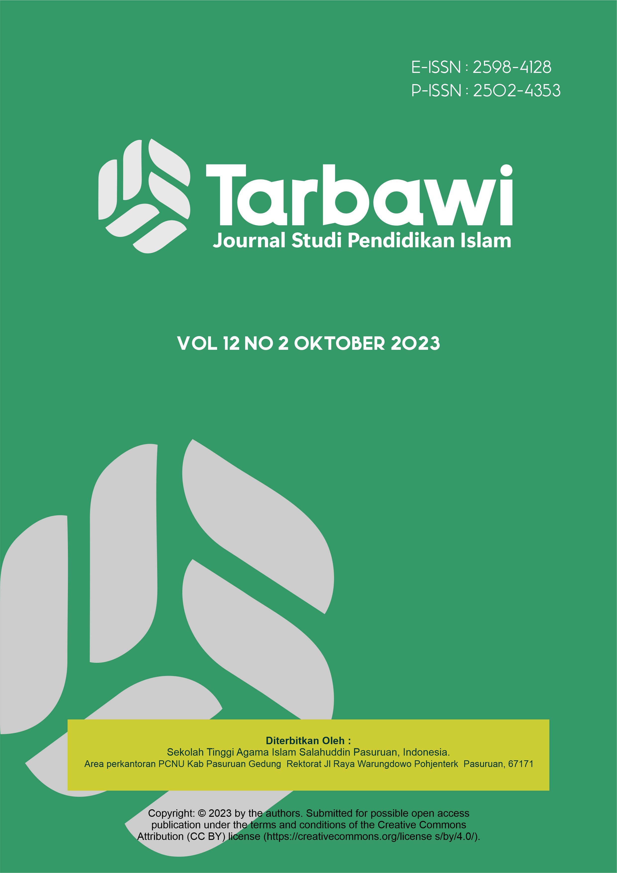 Tarbawi : Jurnal Studi Pendidikan Islami Cover